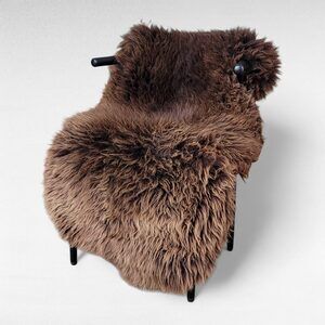 HUGE Large Lofty Brown Sheepskin 52" x 27"